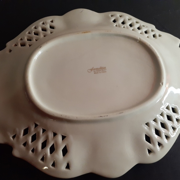 GORGEOUS VTG Baum Bros Formalities Handpainted Porcelain Reticular Plates. - Picture 3 of 7